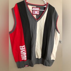 NWT  MARVEL Disney Red Black Gray Knit Vest  Size XL  $50
